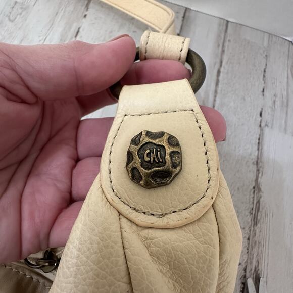 CHI Carlos Falchi Purse Shoulder Bag Cowhide Leather Patchwork Y2K Retro 70s Zip - Picture 11 of 11